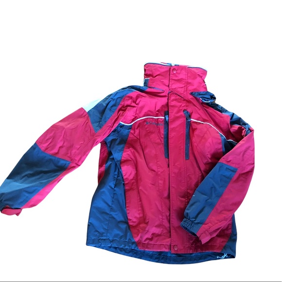 Columbia Red Snowboard Ski winter jacket Omni-tech warmth Men’s Small - Picture 1 of 3